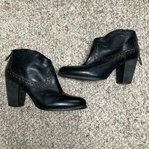 Ugg leather heeled booties